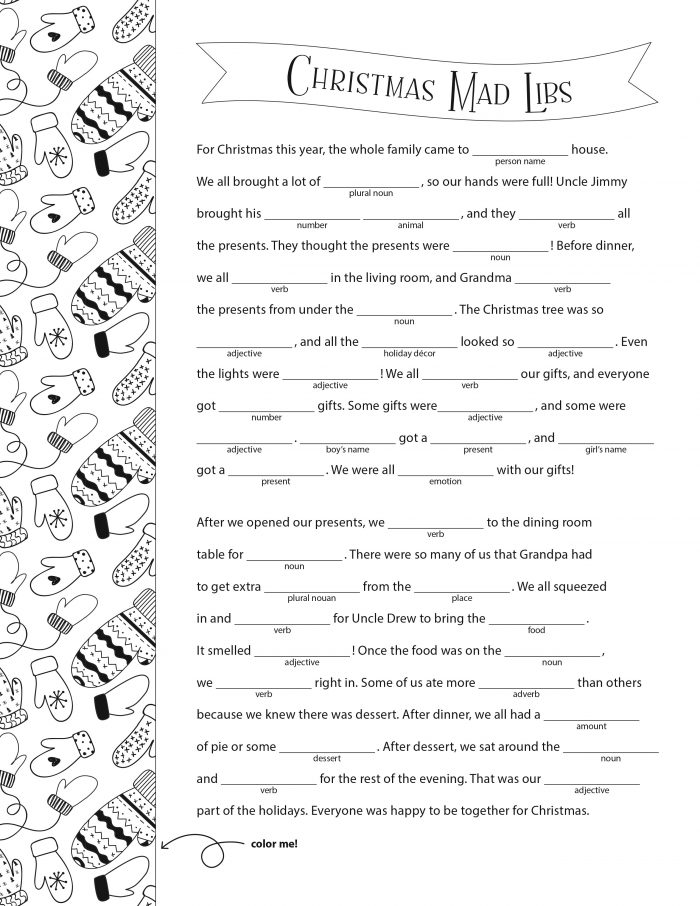 Christmas Mad Libs - Composure Graphics : Composure Graphics